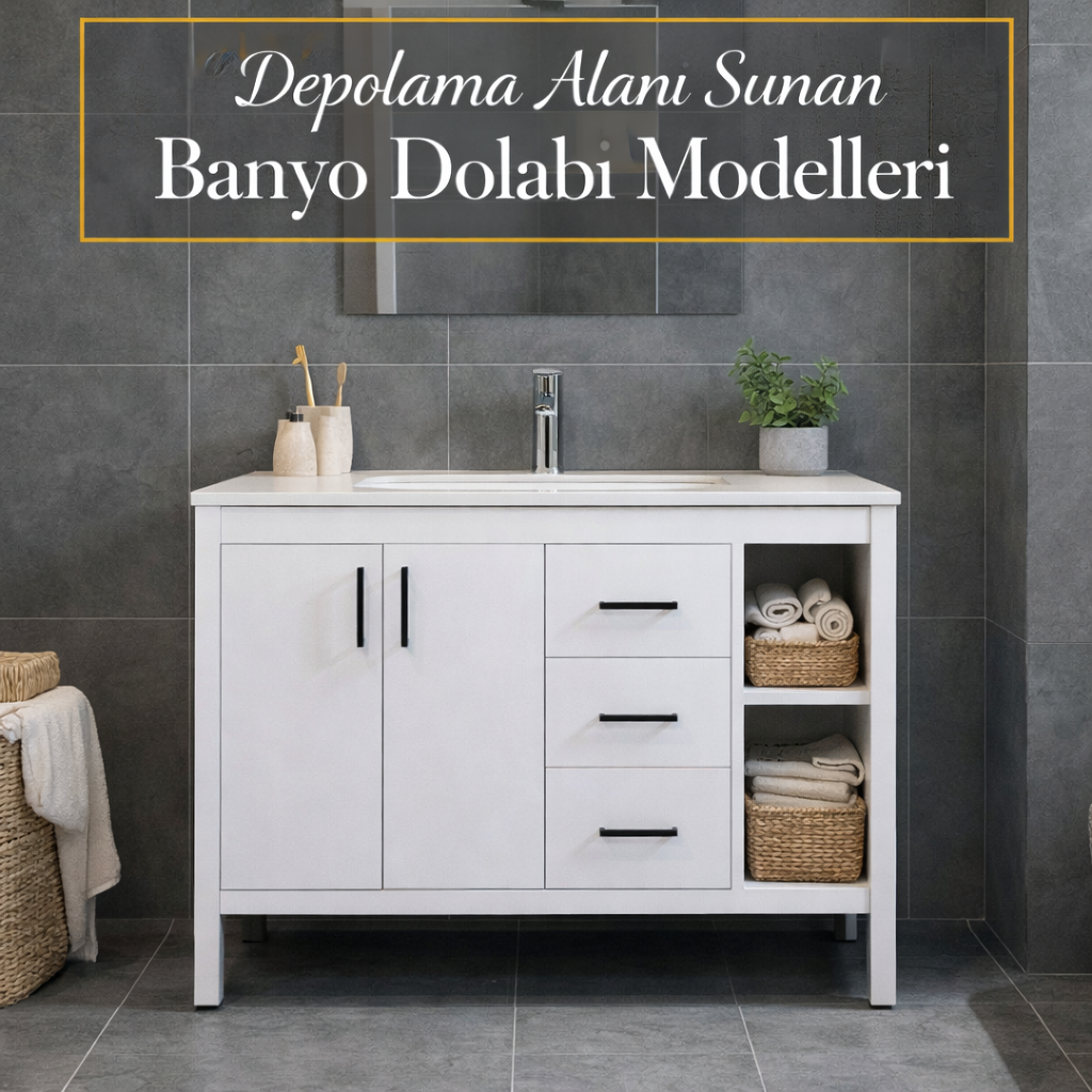Depolama Alanı Sunan Banyo Dolabı Modelleri