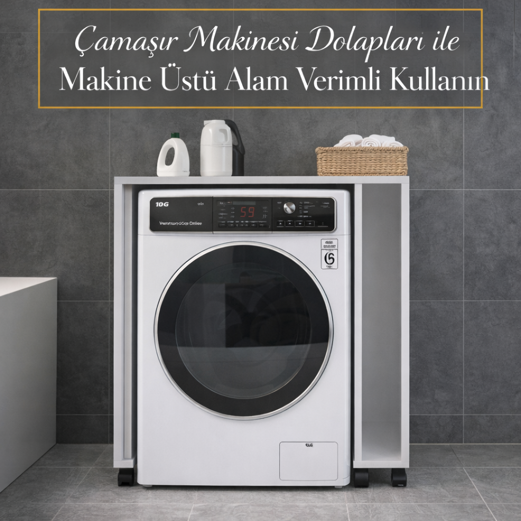 Çamaşır Makinesi Dolapları ile Makine Üstü Alanı Verimli Kullanın