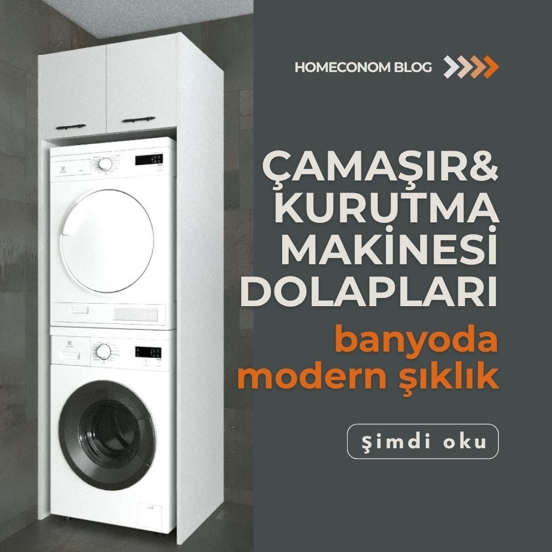 Çamaşır Makinesi Dolabı ile Banyoda Daha Şık Bir Görünüm Sağlayın