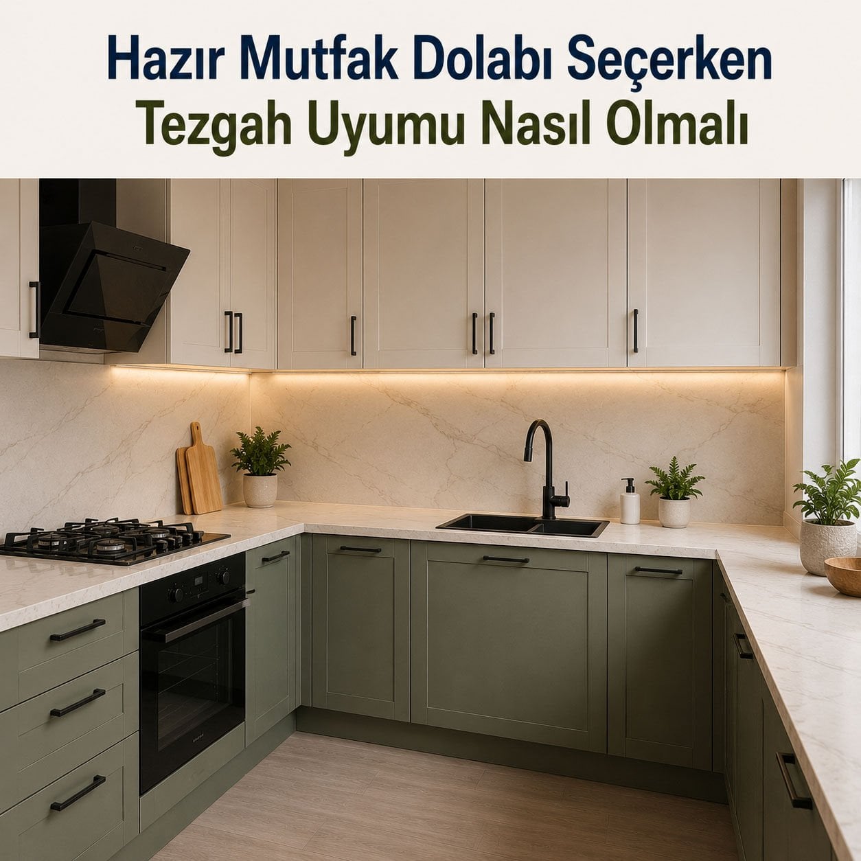 Hazır Mutfak Dolabı Seçerken Tezgah Uyumu Nasıl Olmalı