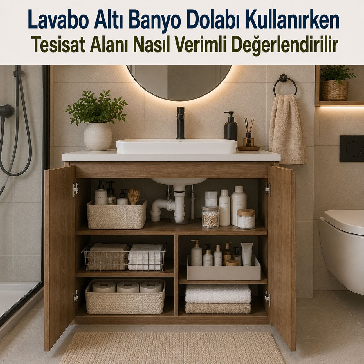 Lavabo Altı Banyo Dolabı Kullanırken Tesisat Alanı Nasıl Verimli Değerlendirilir