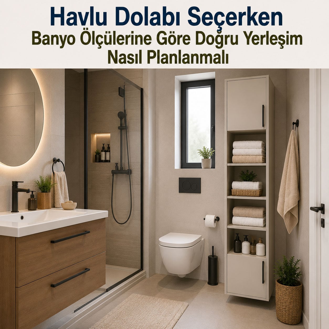 Havlu Dolabı Seçerken Banyo Ölçülerine Göre Doğru Yerleşim Nasıl Planlanmalı