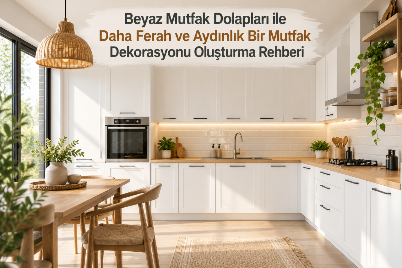 Beyaz Mutfak Dolapları ile Daha Ferah ve Aydınlık Bir Mutfak Dekorasyonu Oluşturma Rehberi
