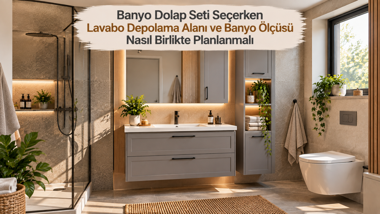 Banyo Dolap Seti Seçerken Lavabo Depolama Alanı ve Banyo Ölçüsü Nasıl Birlikte Planlanmalı