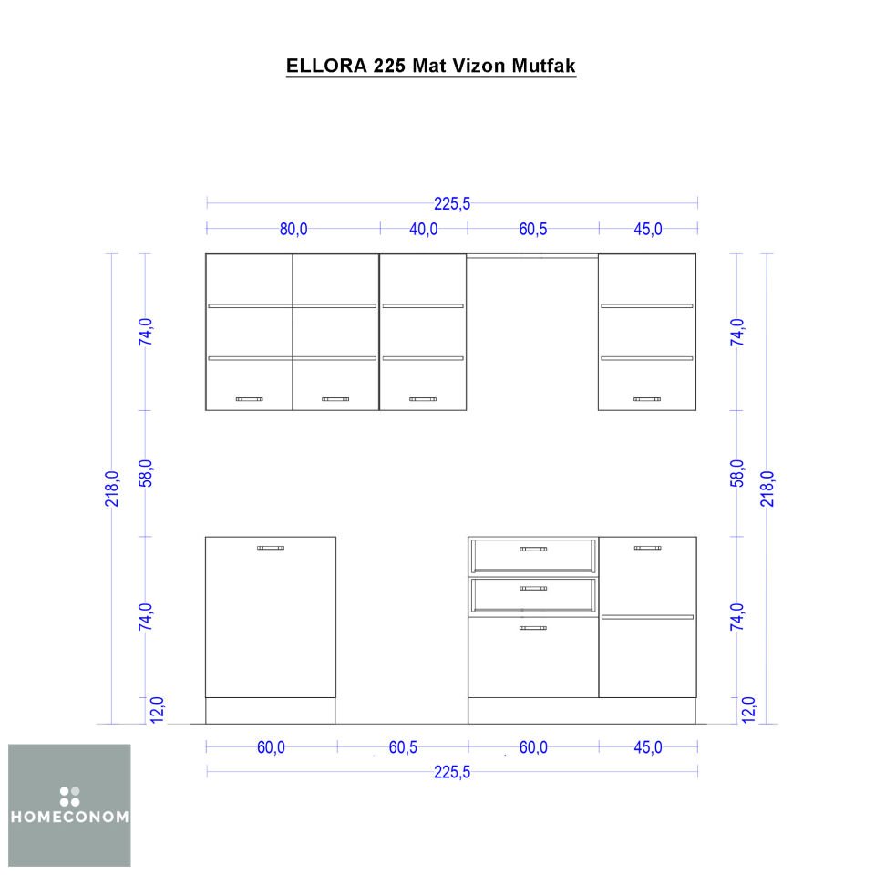 ELLORA 225 Mat Vizon Mutfak