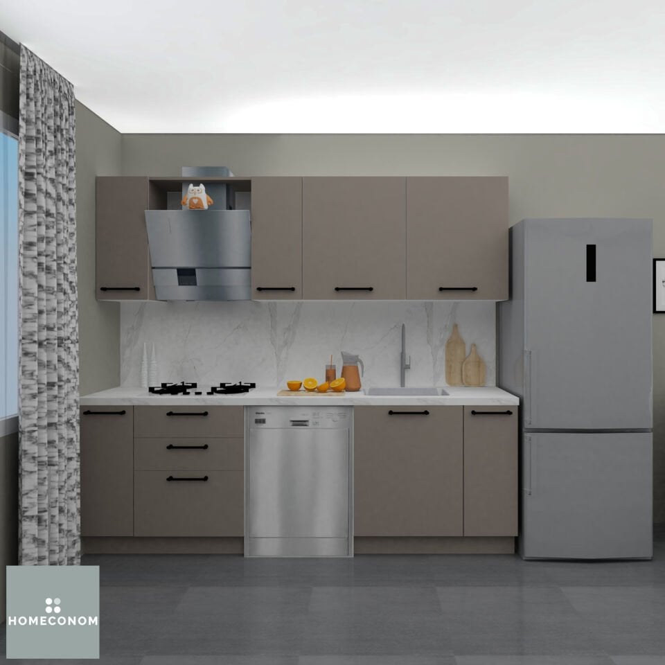 Modus 240 cm Mat Vizon MDF Lam Mutfak Dolabı