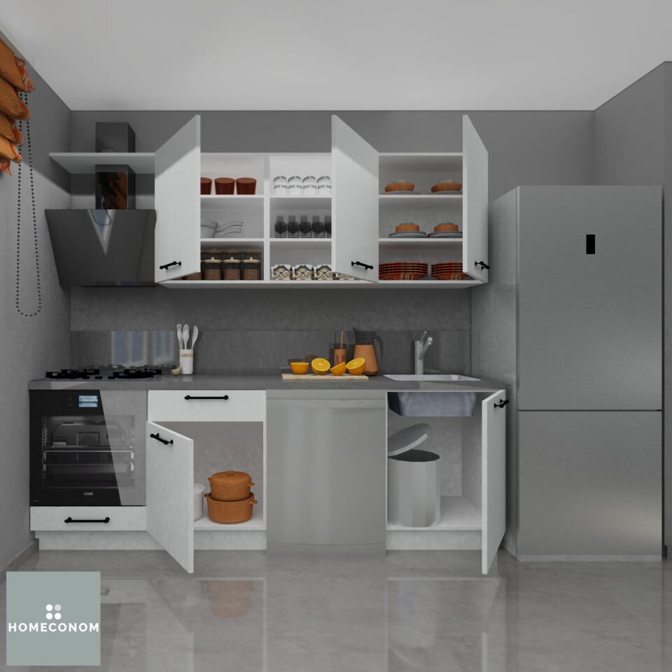 ANGKOR BAKER 240 Parlak Beyaz Mutfak
