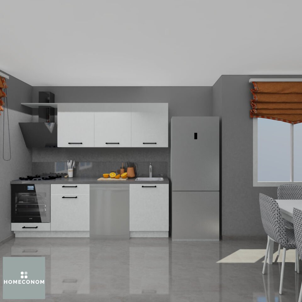 ANGKOR BAKER 240 Parlak Beyaz Mutfak