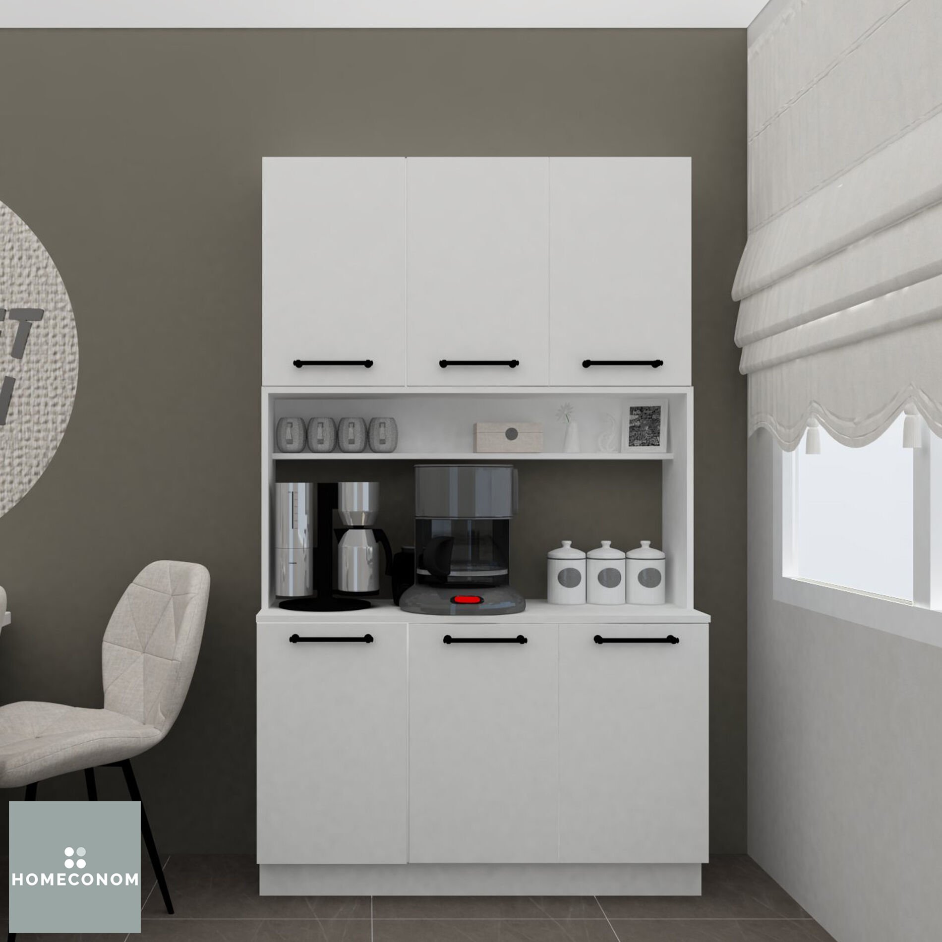 ARMONIA 120 Parlak Beyaz Çok Amaçlı Dolap