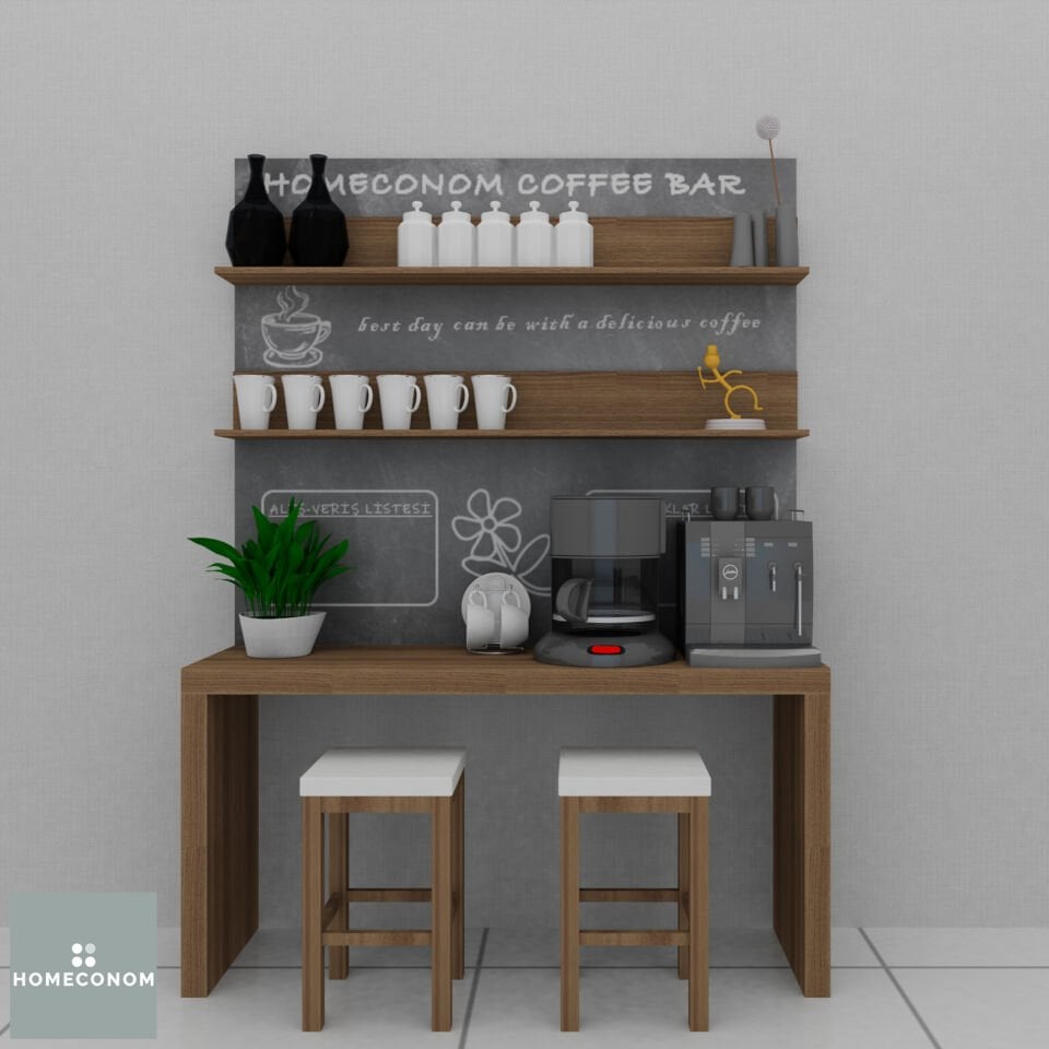 COFFMIX 150 Mat Ceviz Çok Amaçlı Dolap