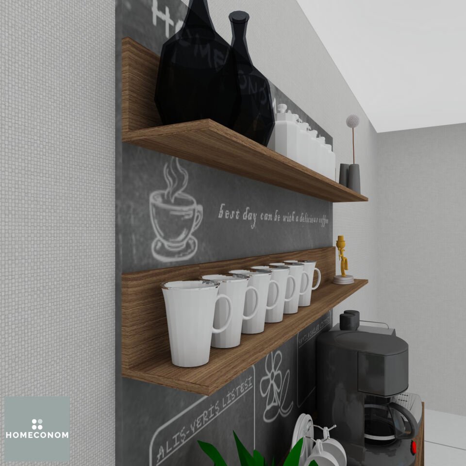 COFFMIX 150 Mat Ceviz Çok Amaçlı Dolap
