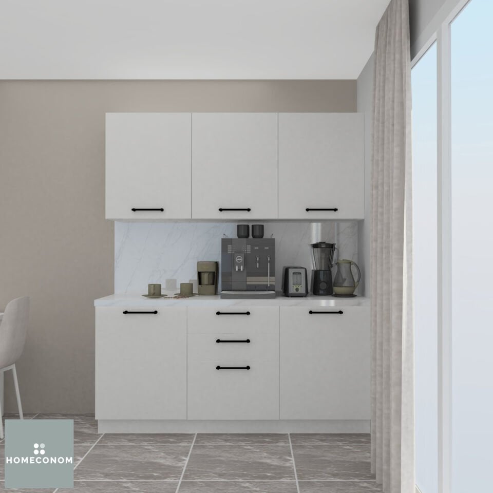 Timeos Extra 180 cm Parlak Beyaz MDF Lam Çok Amaçlı Dolap