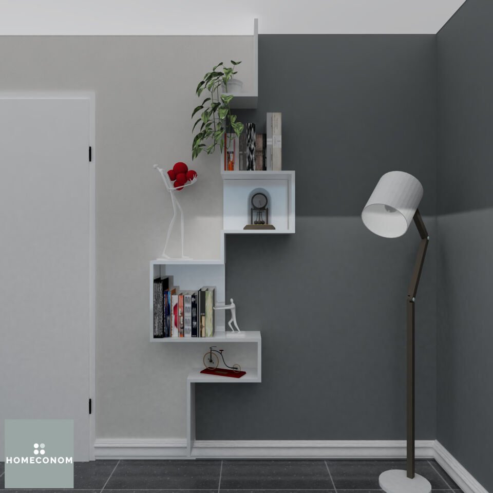 LAGOMOOD VEMAGIC Parlak Beyaz Dekoratif Raf