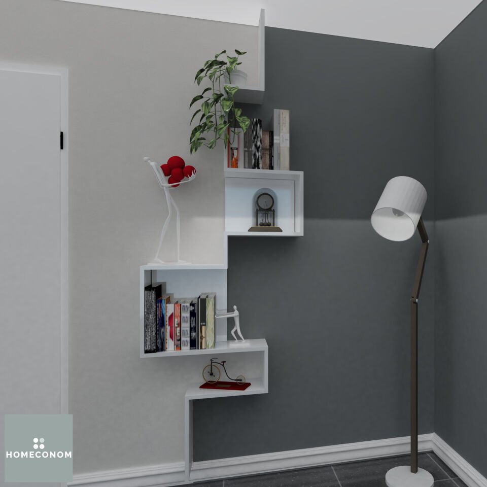 LAGOMOOD VEMAGIC Parlak Beyaz Dekoratif Raf