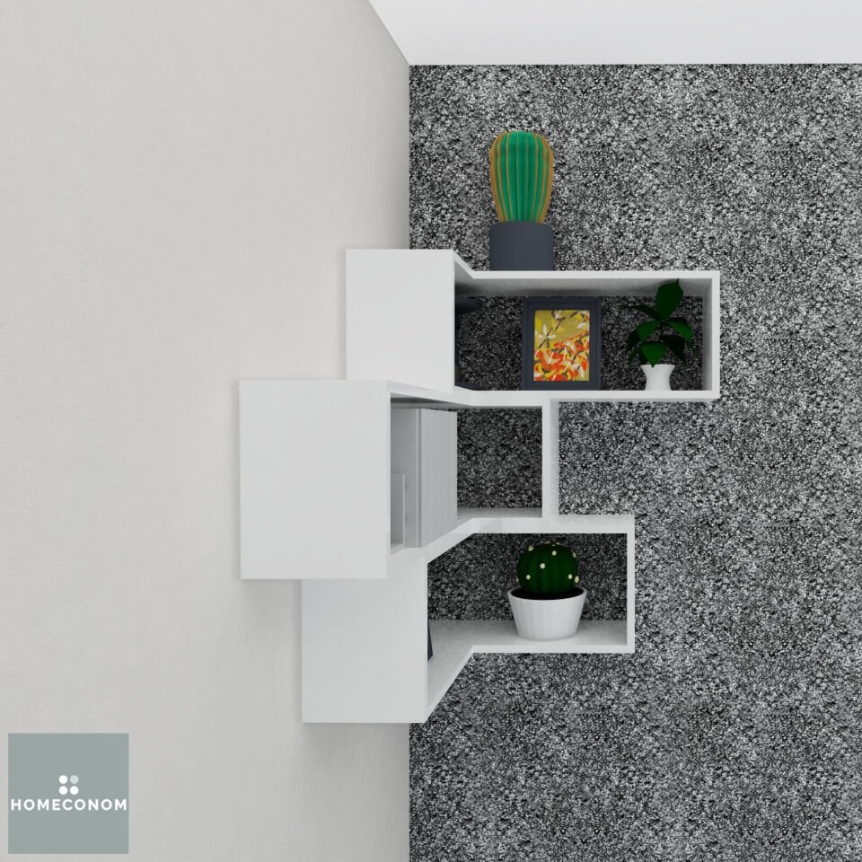 LAGOMOOD CONBOX Parlak Beyaz Dekoratif Raf