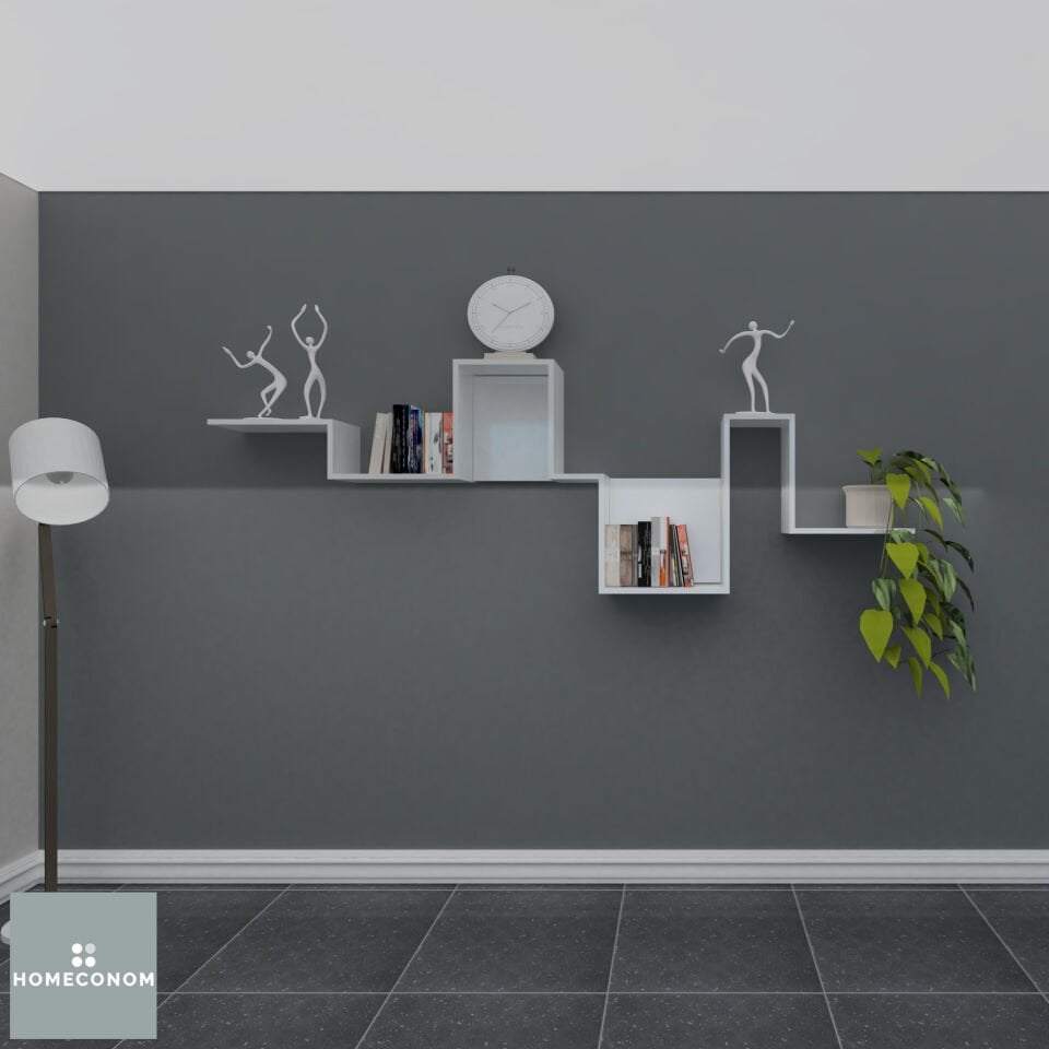 LAGOMOOD HOMAGIC Parlak Beyaz Dekoratif Raf