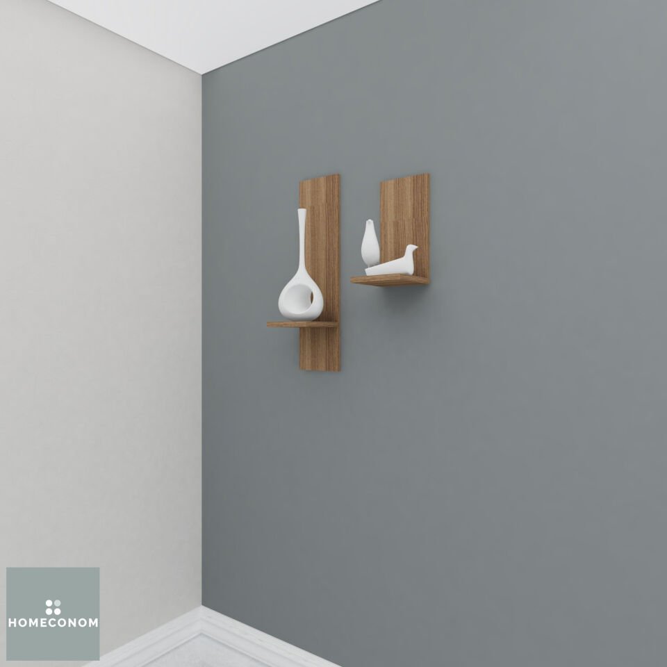 LAGOMOOD INSPIRATION Mat Ceviz Dekoratif Raf