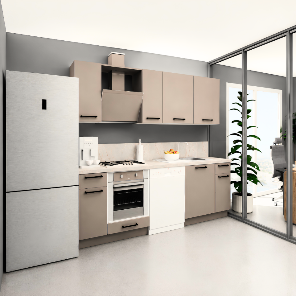 Modus Baker 250 cm Mat Vizon MDF Lam Mutfak Dolabı