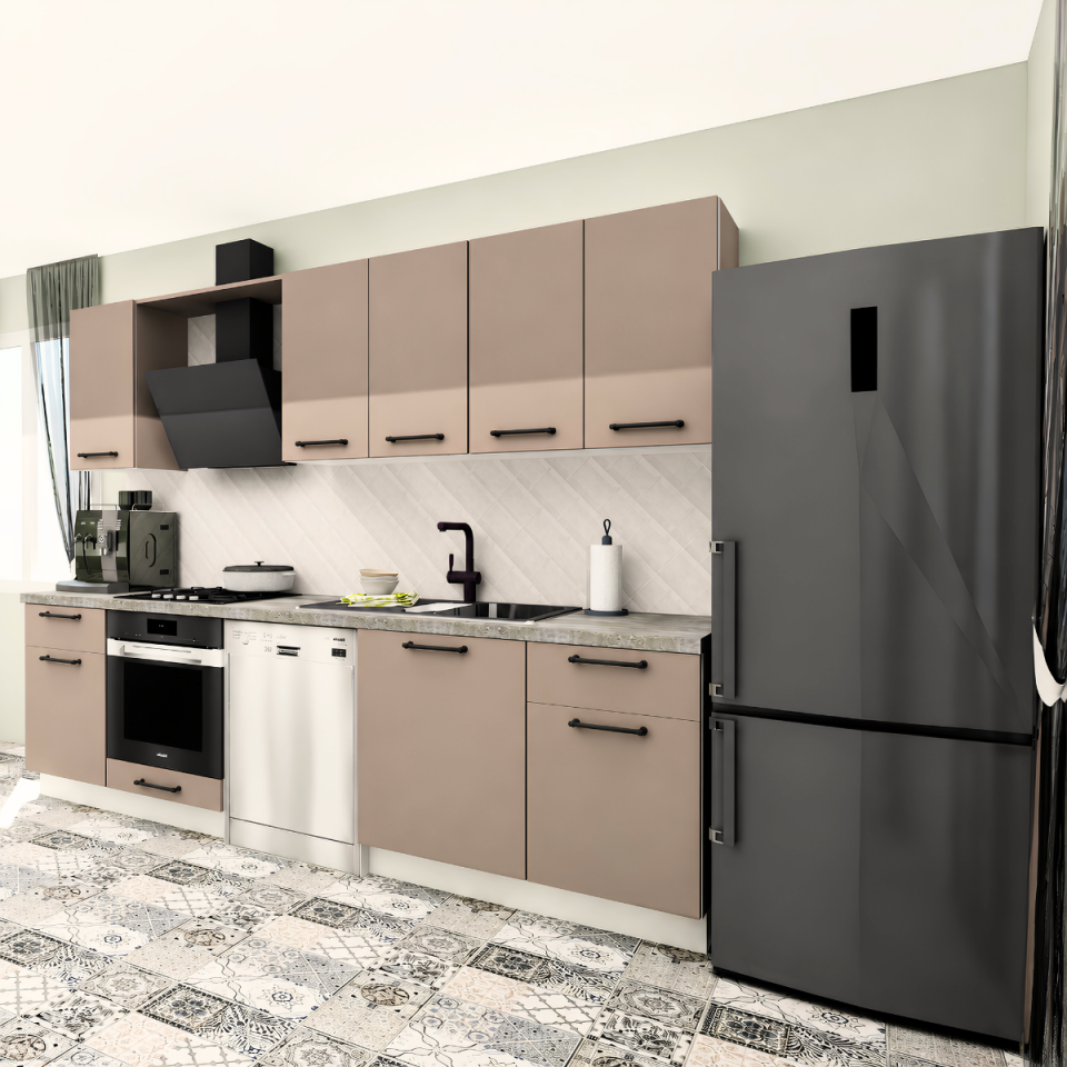 Modus Baker 280 cm Mat Vizon MDF Lam Mutfak Dolabı