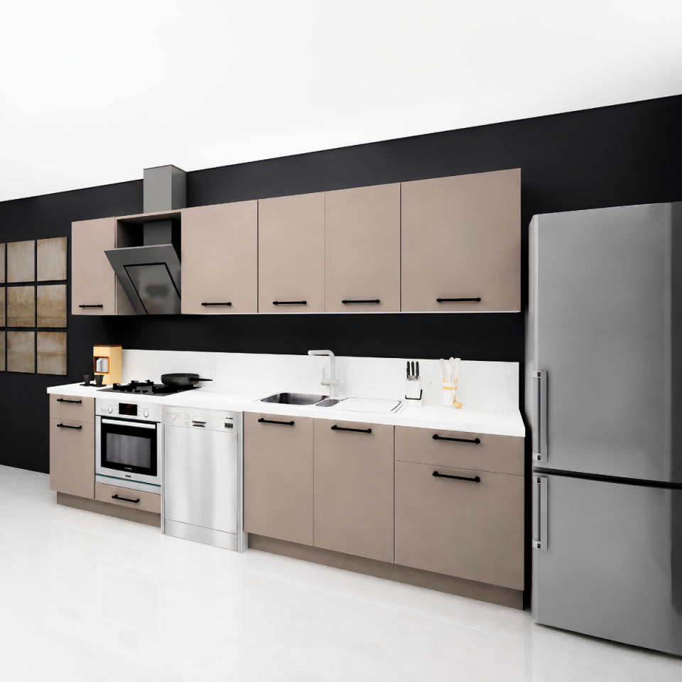Modus Baker 315 cm Mat Vizon MDF Lam Mutfak Dolabı