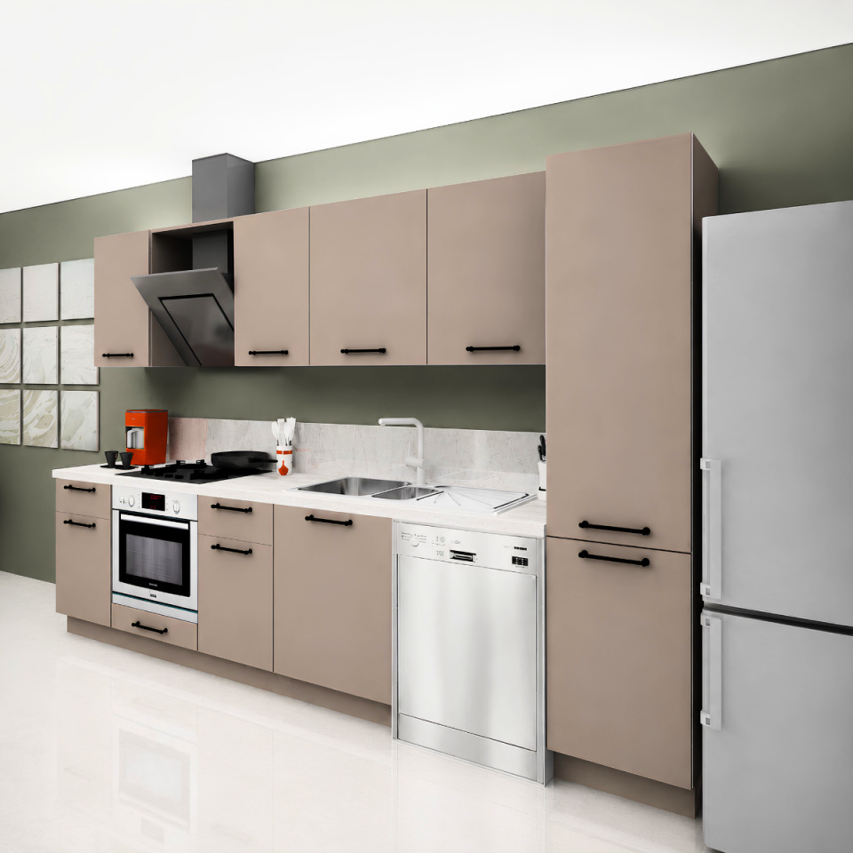 Modus Pantery 315 cm Mat Vizon MDF Lam Mutfak Dolabı