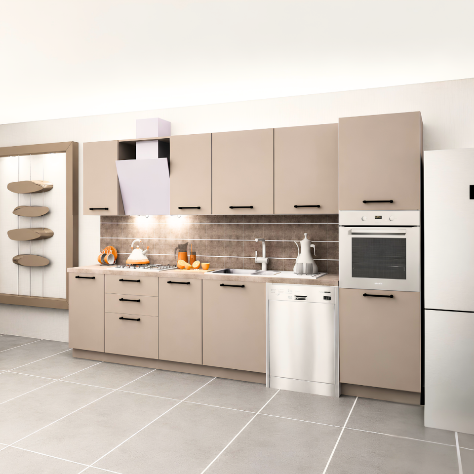 Modus Pantery 330 cm Mat Vizon MDF Lam Mutfak Dolabı