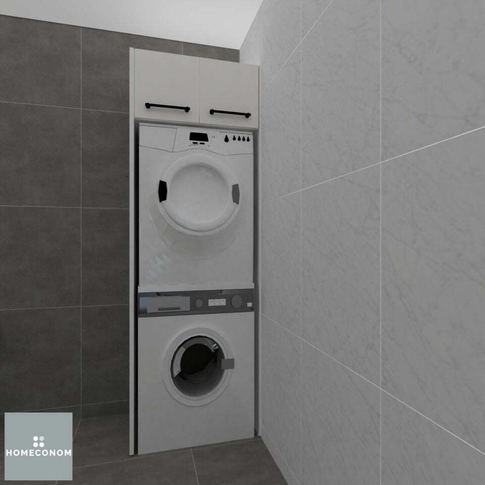 VENTRE 70 Parlak Beyaz Çamaşır ve Kurutma Makinesi Ünitesi