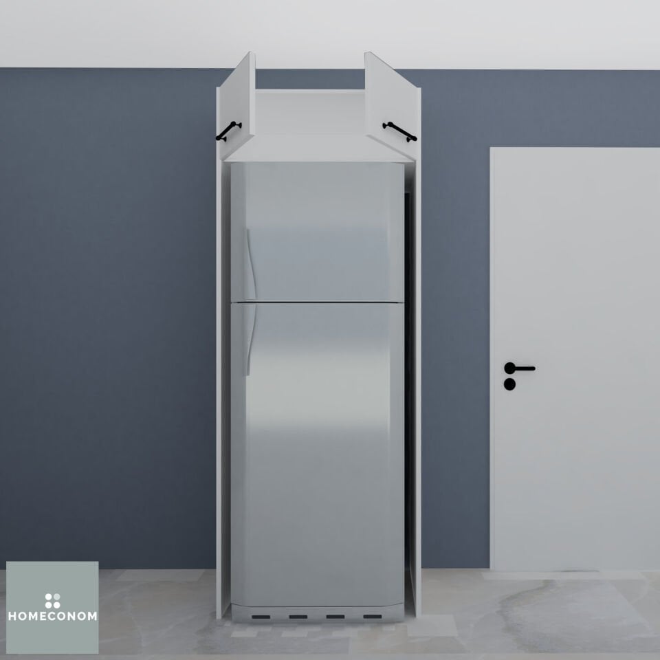 BUZDOLABI ÜNİTESİ 80 MDFlam Parlak Beyaz