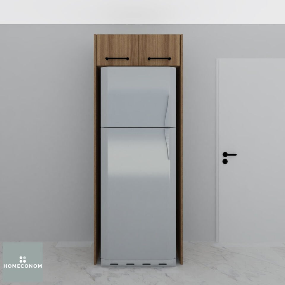 Buzdolabı Ünitesi 85,6 cm Mat Ceviz MDF Lam