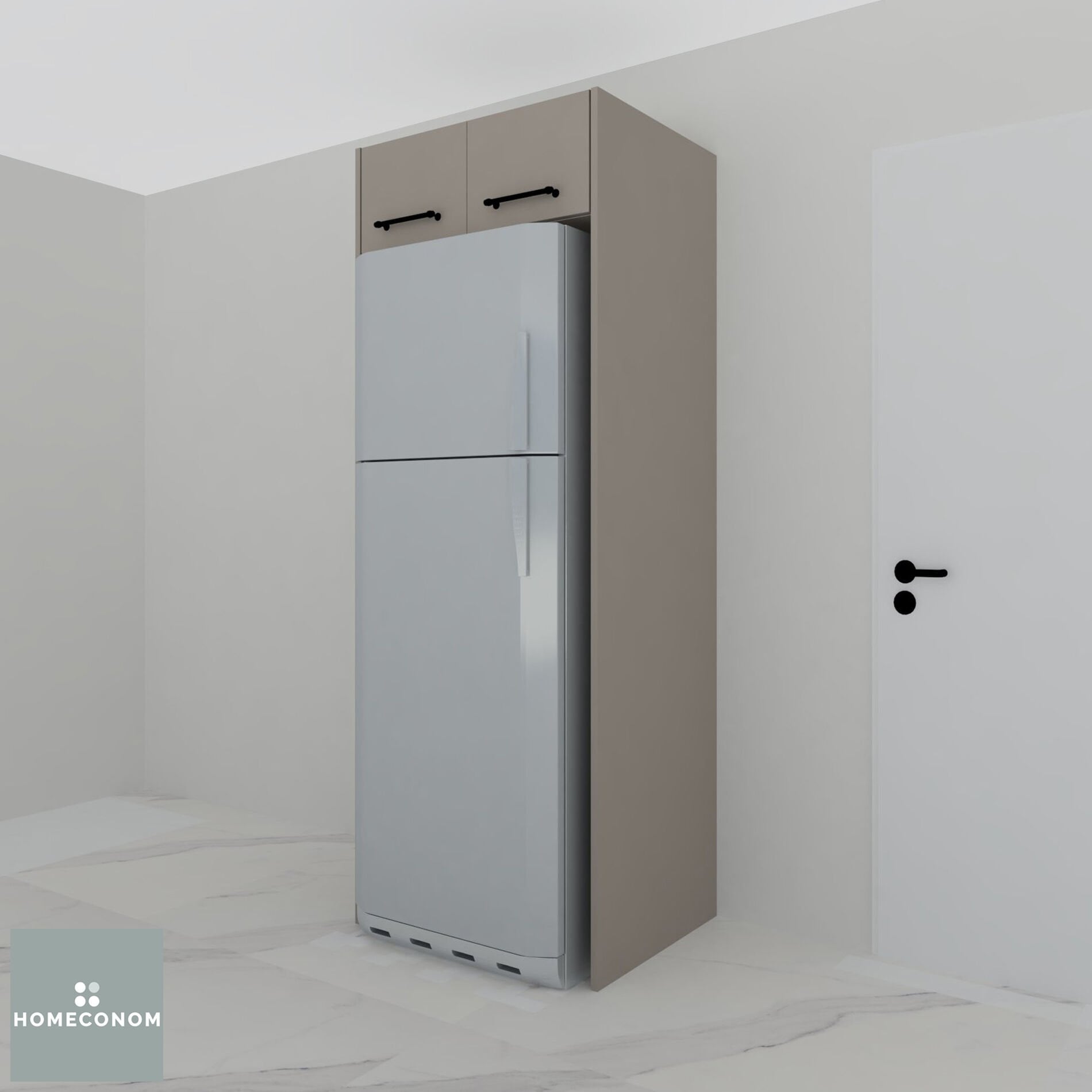 Buzdolabı Ünitesi 85,6 cm Mat Vizon MDF Lam
