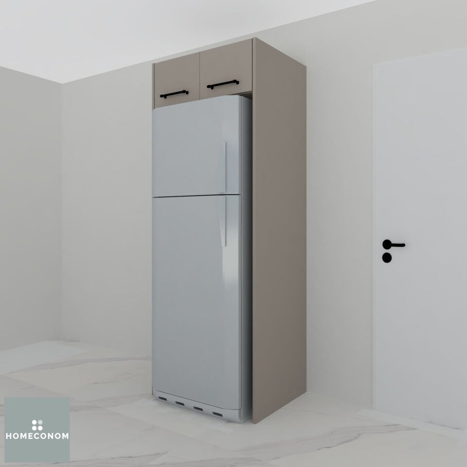 Buzdolabı Ünitesi 85,6 cm Mat Vizon MDF Lam