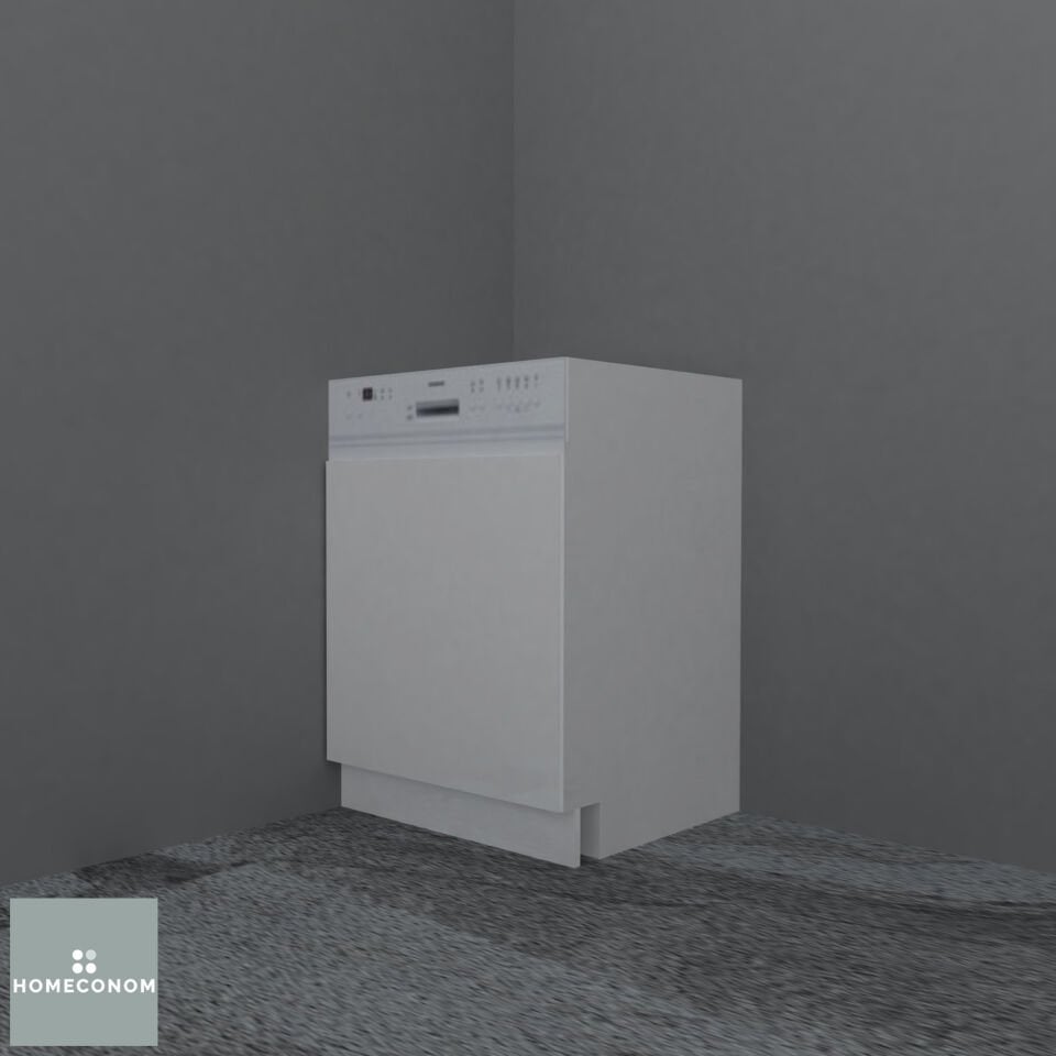 YARI ANKASTRE BULAŞIK MAKİNESİ KAPAĞI 60 MDF Lam Parlak Beyaz