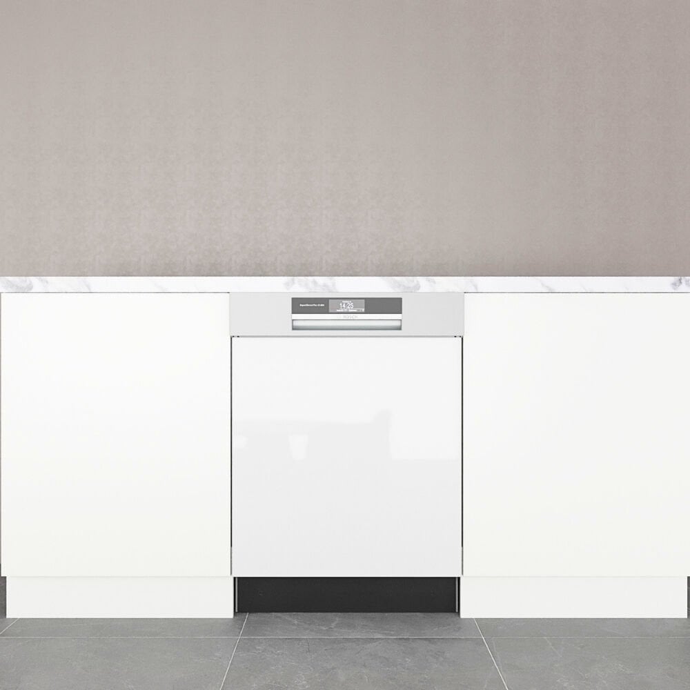 Yarı Ankastre Bulaşık Maki̇nesi̇ Kapağı 60 cm Parlak Beyaz MDF Lam