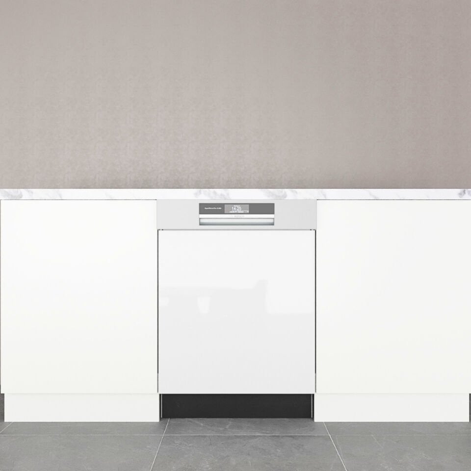 Yarı Ankastre Bulaşık Maki̇nesi̇ Kapağı 60 cm Parlak Beyaz MDF Lam