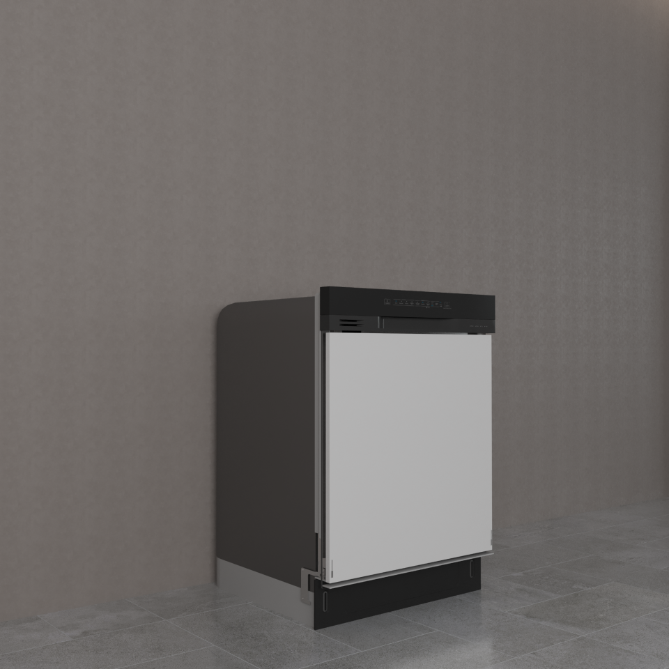 Yarı Ankastre Bulaşık Maki̇nesi̇ Kapağı 60 cm Parlak Beyaz MDF Lam