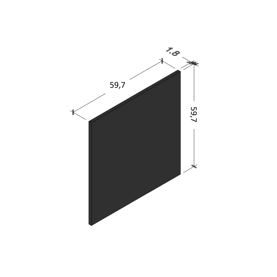 Yarı Ankastre Bulaşık Maki̇nesi̇ Kapağı 60 cm Parlak Beyaz MDF Lam