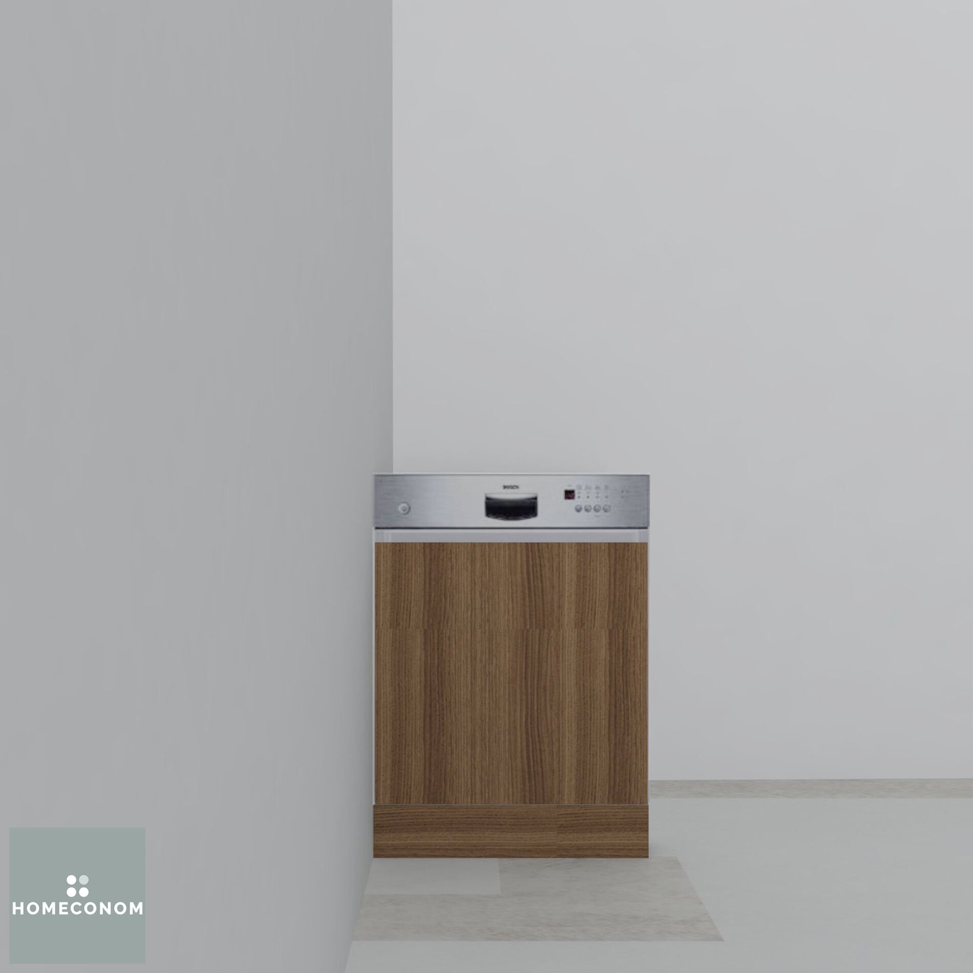 Yarı Ankastre Bulaşık Maki̇nesi Kapağı 60 cm Mat Ceviz MDF Lam