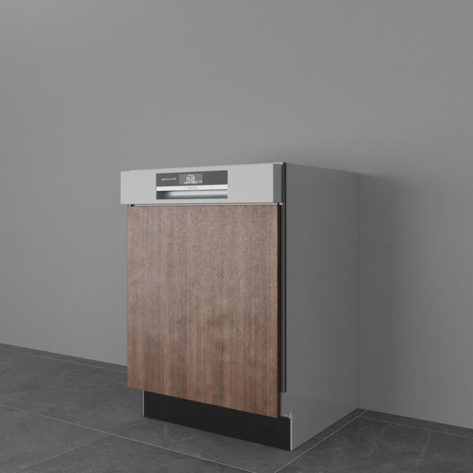 Yarı Ankastre Bulaşık Maki̇nesi Kapağı 60 cm Mat Ceviz MDF Lam