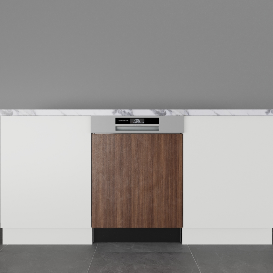 Yarı Ankastre Bulaşık Maki̇nesi Kapağı 60 cm Mat Ceviz MDF Lam