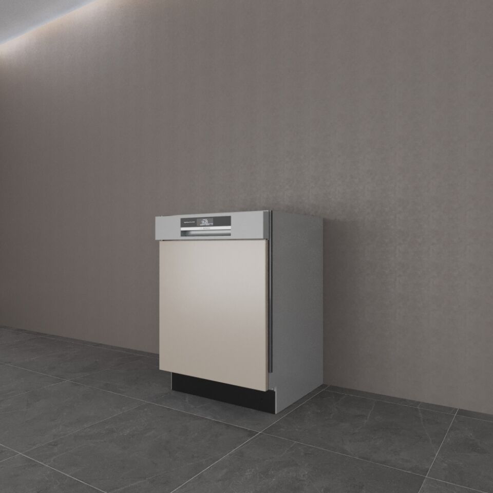 Yarı Ankastre Bulaşık Maki̇nesi̇ Kapağı 60 cm Mat Vizon MDF Lam