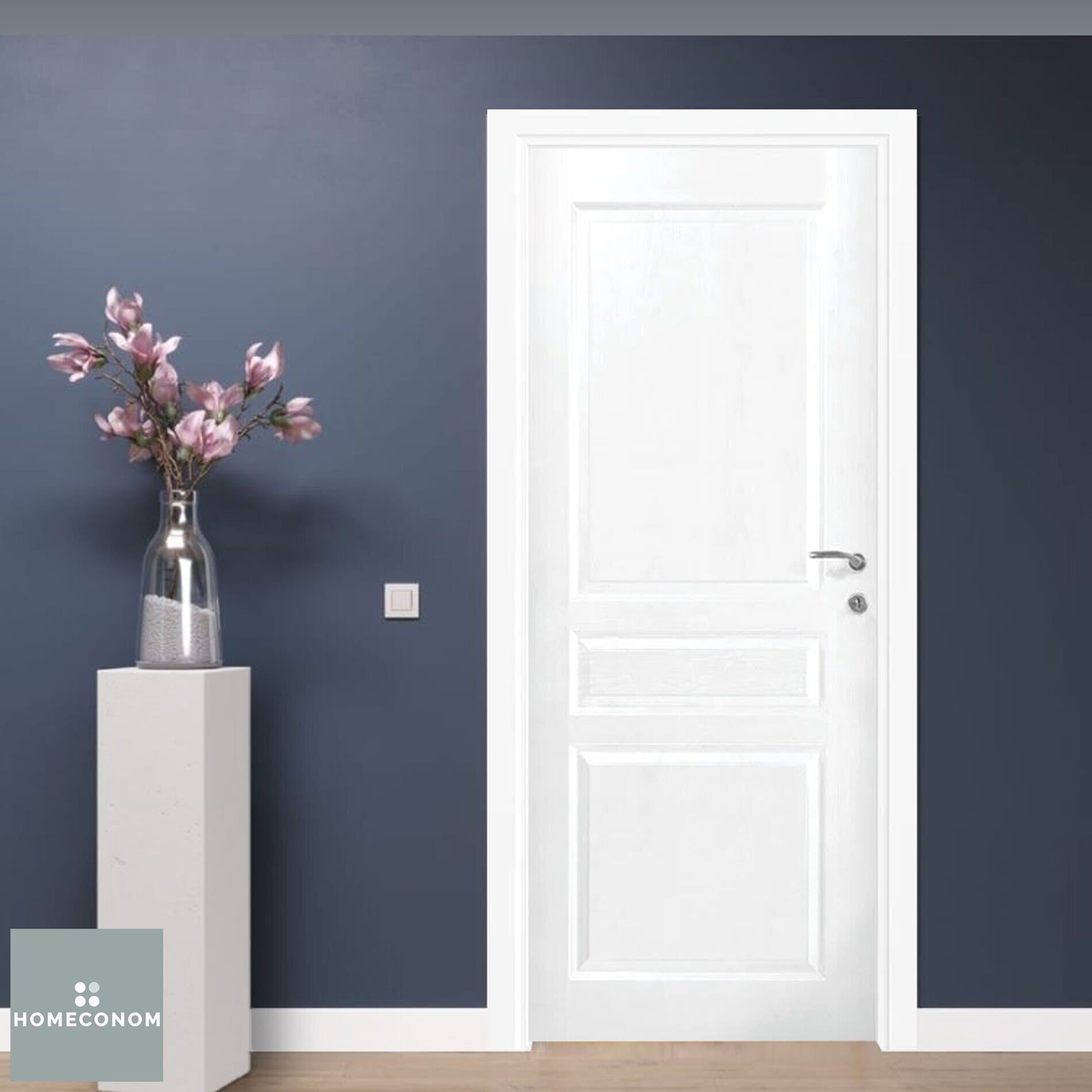 A1100 AMERİKAN PANEL 80 BANYO KAPISI 18 cm Masif Kasalı - Yönsüz Menteşeli