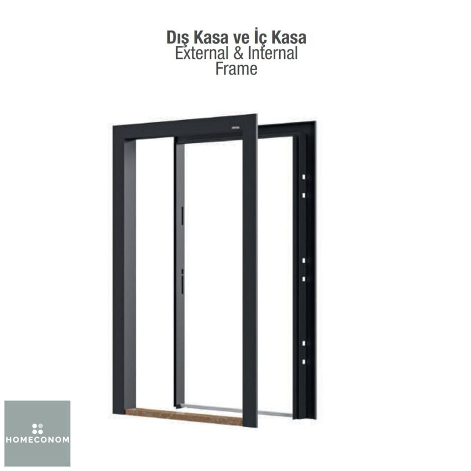 D1001 Dış İklim Çelik Kapı 90 SOL Yön