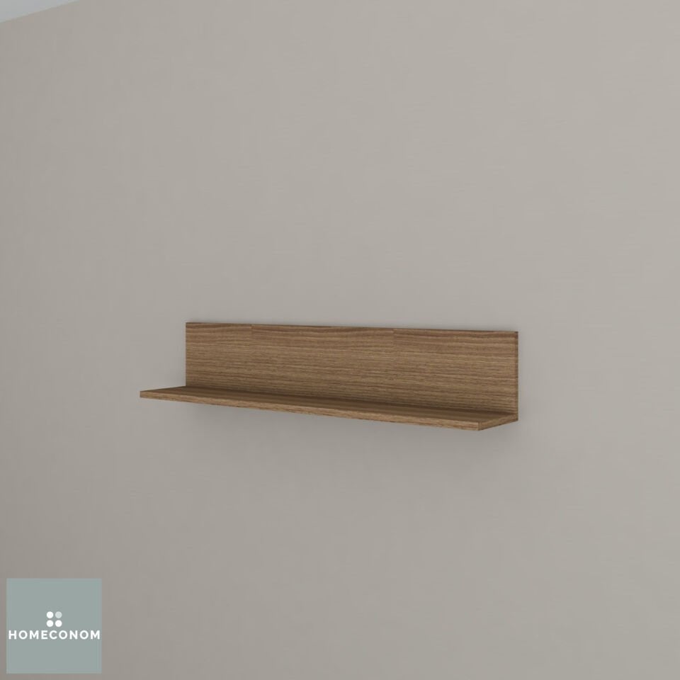 ARKA PANELLİ AÇIK RAF 90 MDF Lam Mat Ceviz