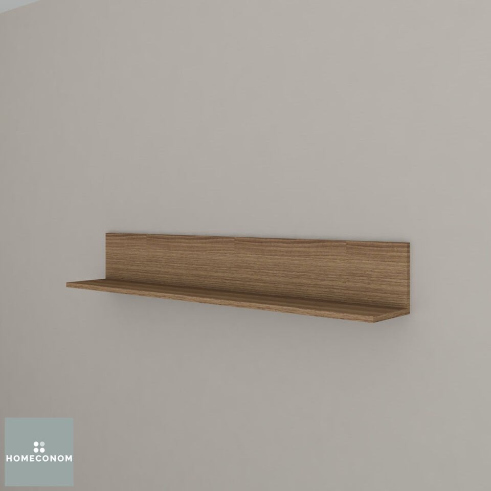 ARKA PANELLİ AÇIK RAF 120 MDF Lam Mat Ceviz