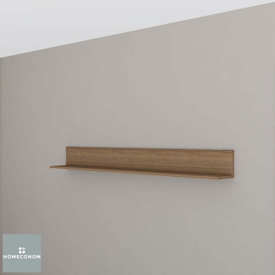 ARKA PANELLİ AÇIK RAF 180 MDF Lam Mat Ceviz