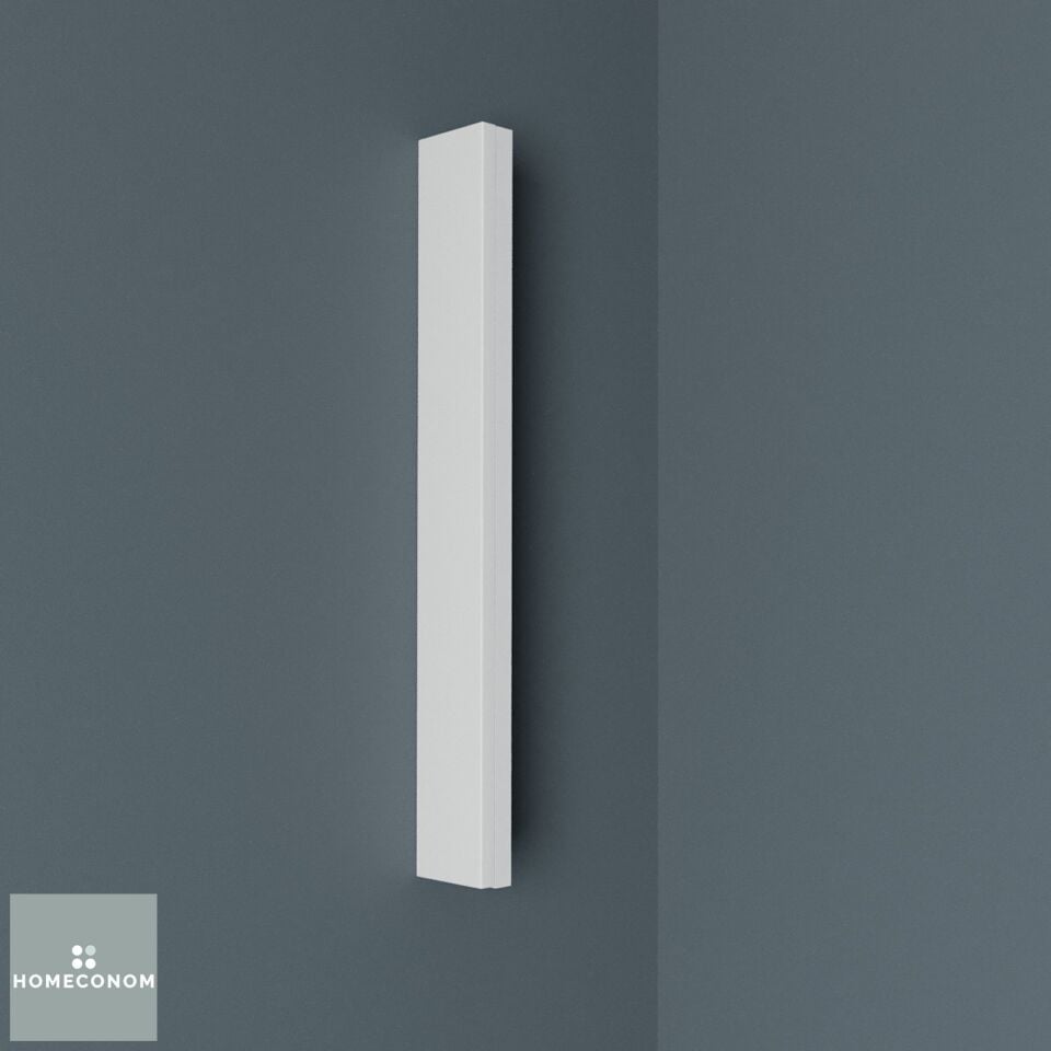 Üst Dolap Bitiş Kapaması 10 cm Parlak Beyaz MDF Lam
