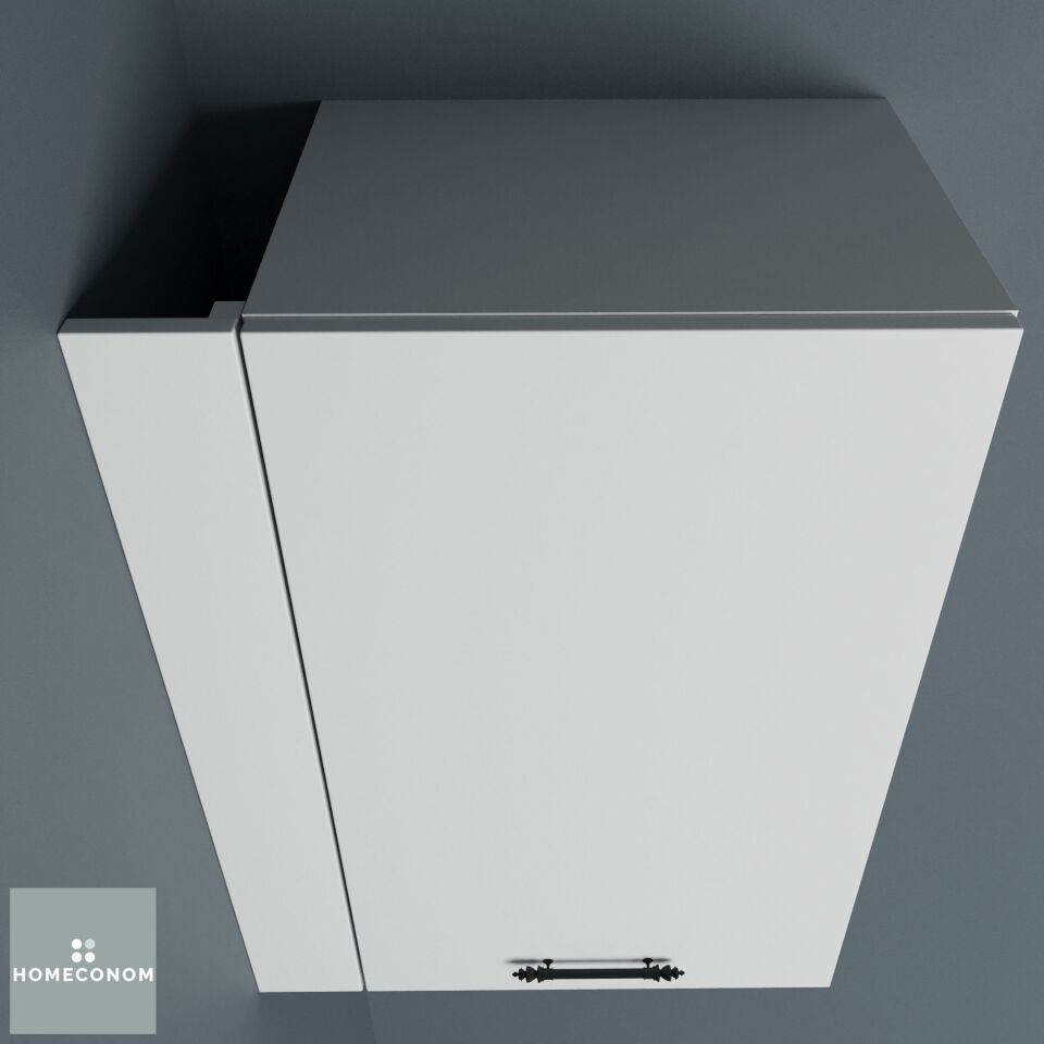 Üst Dolap Bitiş Kapaması 10 cm Parlak Beyaz MDF Lam